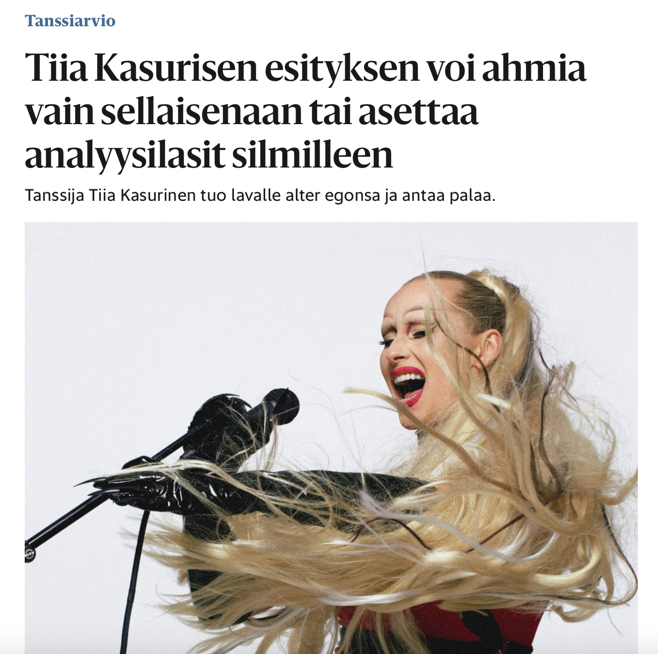 Tanssiarvio ONSTAGE